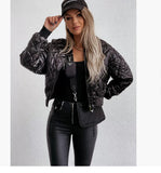 And Winter New Fashion Solid Color Short Zipper Jacket Cotton