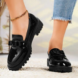 New Patent Leather Bright Eso And Retro Lefu Shoes Large-Size Fashion Casual Single
