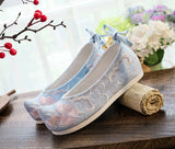 Zingj Shoes Hanfu Shoes Head Cloud Head Head Shoes Inside The Ancient Costume Flat Embroidered Cloth