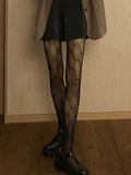 Bow Pattern Mesh Tights- Outfit