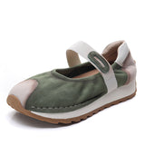 Layer Of Cowhilla Retro Color Mary Treasure Shoes Women 2025 Spring And Summer New Word With Flat Bottoms With Shallow Single