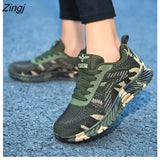 new Camouflage Fashion Sneakers Women Breathable Casual Shoes Men Army Green Trainers Plus Size 34-44 Lover