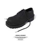 Zingj Shoes Men Summer Big Head Business Dress Groom Wedding Shoes Hong Kong Wind Students Low Help Martin Boots
