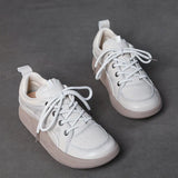 Layer Of Cowhers Casual Lace Handmade Women's Shoes Early Spring New Leather Flat-Solt Sports Wind Soft Sole Single Shoe