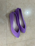 Large-Size Tip Flat Bottom Shallow Single Shoes Women Casual Flying Breathable Four-Season Work
