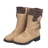Autumn And Winter New Women's Cotton Boots Flat Bottom Leisure Size 43 Medium Boots Women Hot Snow