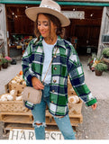 Net Red Autumn Street Temperament Long-Sleeved Collar Loose Women's Plaid Shirt Long