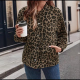 Blouse Coat Women's Spring And Autumn Leopard Print Retro Temperament Casual