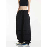 Zingj Cargo Pants Female 2024 New Spring Functional Casual Pants Multi-Pocket Versatile Straight Wide Leg