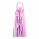 Women's Explosive Holiday Style French Romantic Fashion Lace-Up Neck