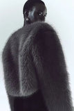 Winter Women's Artificial Fur Effect Short Jacket