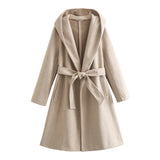 New Autumn Style Hooded Woolen Coat