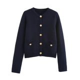 2025 New Women's Button Knitted Jacket Little Scented Women's Sweater