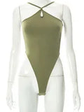 Zingj Women's Wear Spring And Summer INS Sexy Strap Big Back Hollow Tight Bottom Joined