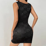 Women's Street Sexy Hollow Ring Splicing Fashion Design Style Dress