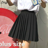 Women Pleated High Waist Y2k Schoolgirls Solid Casual Streetwear All-match Korean Style Trendy Novelty Daily