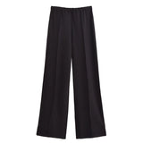 2025 New Women's Double-Sided Cloth Round-Neck Long-Sleeved Coat Elastic Casual Trousers
