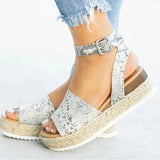 Yards Of Women's Sandals A Word Buckle Thick Bottom And High Heels Of Sandals Women Feel