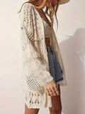 New Women's Cardigan Long-Sleeved Loose Knitted Shirt Casual Hollow