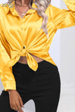 Women's Shirt Loose Shirts and Blouses Silk Button Up Shirt Oversized Blouse Women Fashion OL Women Clothing Womens