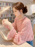 Floral Shirt Female Spring Small Wearing French Temperament Wooden Ear Tops 2025 New Beautiful