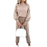 Autumn And Winter Hot Sale High-Necked Long Sleeve Grab Velvet Fashion Casual Jacket Set