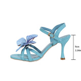 Decoration After The Ankle With A Buckle With Round Head Fine High Heel Sandals Large Size Fashion Sandals