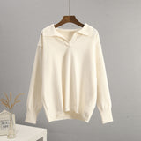 And Winter New Polo Collar Knitted Women's Sweater Hot Selling
