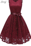 2023 Summer New Women's Lace Dresses Floral Crochet Hollow Out Vestido Patchwork Casual Slim Office Party