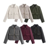 Women's Explosive Collared Pocket Zipper