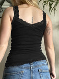 Black Tank Top with Lace