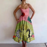 2025 New Women's Fashion Print Folds To The Waist Sling