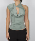 Spring And Summer New Hot Sale Straps A Variety Of Folding Wear And Tight Fashion T-Shirt