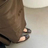 Head Shallow Single Shoes Women 2025 Spring And Autumn New French Evening Style Temperament Gentle Fairy Flat Bottom Retro Grandmother
