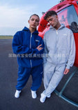 New Zippered Open-Shirt Trousers Simple Letter-Print Hooded Jacket Jacket