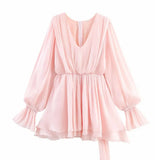 Women's Clothing Explosion Pure Lust Wind To The Waist Irregular Pendulum Dress +