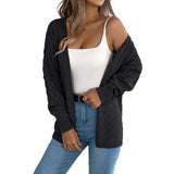 Early Autumn Casual Hollow Lantern Long-Sleeved Sleeve Sweater Long Coat Women's