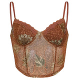 Asymmetric Mesh Crop Cami TopOutfit