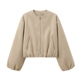 And Autumn 2025 Fashion New Soft Bomber Jacket Women's