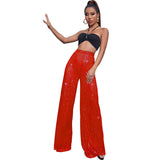 Women's High-Waist Fashion Sleeves Sleeves Loose-Ragging Wide Leg Pants Summer