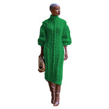 Zingj New Women's Casual Turtleneck Slit Knit