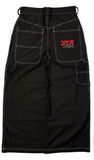 Y2K Gothic Jeans Male High Street Personality Pattern Loose Straight Tube