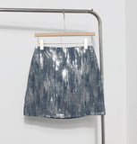 Shooting Hot Girl High Waist A Word Lysing Skirt New Flash Short Skirt Anti-Walking Step Bag Hip Skirt