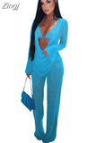 Sexy Mesh 3 Piece Set Halter Bra + Ruched Cover Up + Loose Pants See Through Club Party Matching Set 2023 Autumn