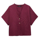 Women's Explosive Round-Neck Striped Open-Sleeved