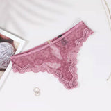 Lace Lady T-Shirt Lace Trousers Heart-Shaped Love Hanging Cotton Crotch Trousers Low-Waisted