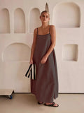 Bump Cotton Leprosy Sling Dress 2025 Spring And Summer