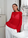 Zingj Sweater 2024 Spring / Summer New Female Perspective Thin Big Round Collar Horn