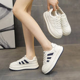 Wind Thick-Soled Shoes Women's Autumn 2025 Design Feeling Casual Women's Shoes Round Head Niche With Small White