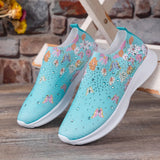 Large-Size Casual Shoes 2025 New Running Shoes 3D Printed Butterfly Water Drill A Foot Lazy Shoes